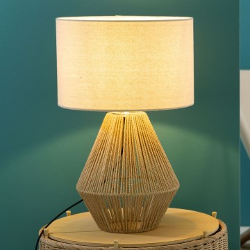 Brilliant - Tischleuchte LARAINE 1xE27/42W/230V beige