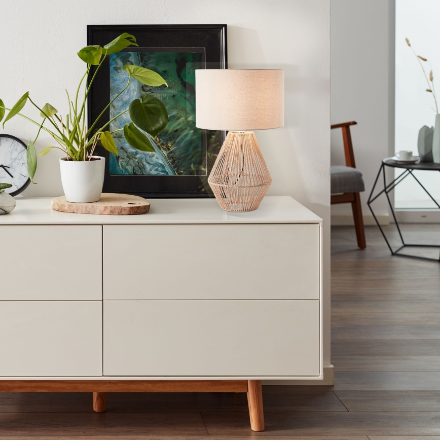 Brilliant - Tischleuchte LARAINE 1xE27/42W/230V beige