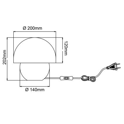 Brilliant - Tischleuchte NALAM 1xE14/40W/230V grau/Esche - FSC-zertifiziert