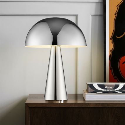 Brilliant - Tischleuchte SIGRUN 1xE14/28W/230V glänzendes Chrom