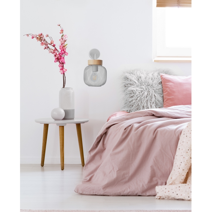 Brilliant - Wandleuchte GIADA 1xE27/40W/230V grau