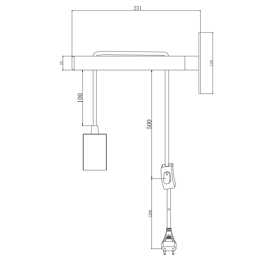 Brilliant - Wandleuchte JARBO 1xE27/60W/230V