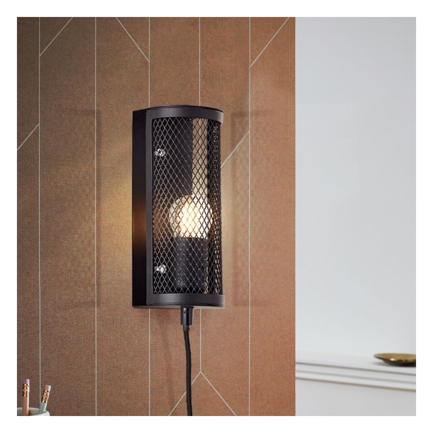 Brilliant - Wandleuchte MAZE 1xE27/40W/230V schwarz