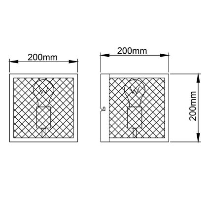 Brilliant - Wandleuchte MAZE 1xE27/40W/230V schwarz