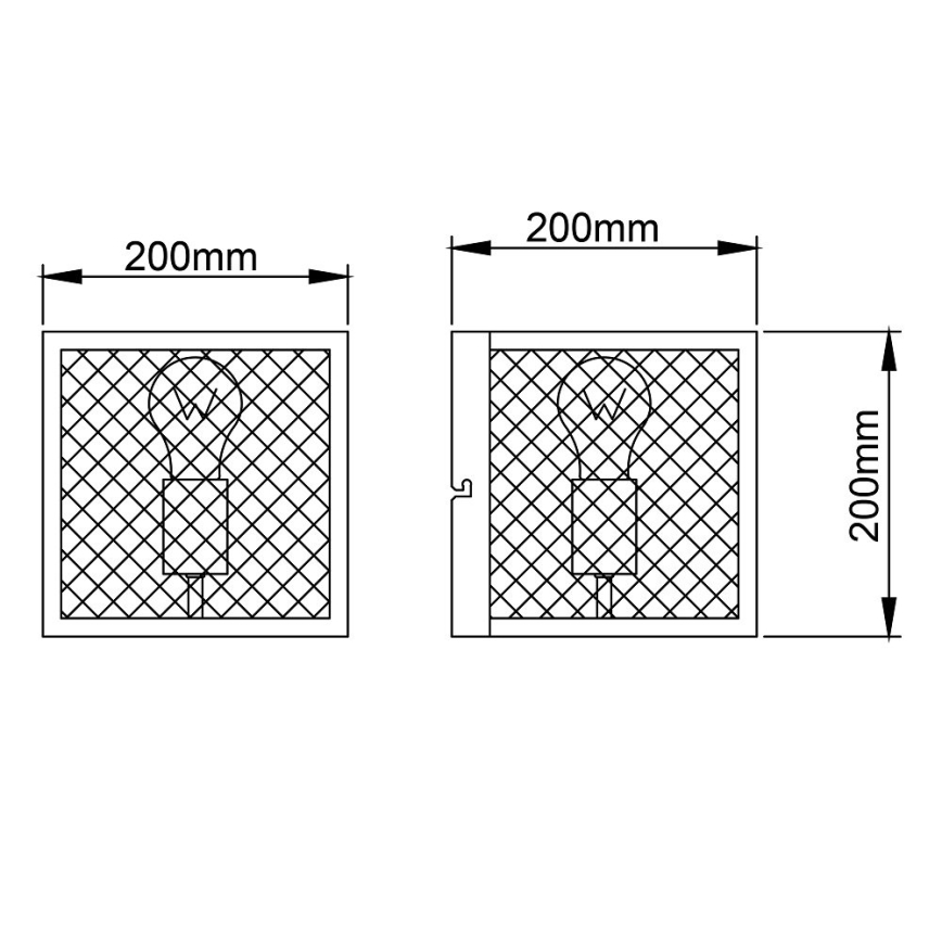 Brilliant - Wandleuchte MAZE 1xE27/40W/230V schwarz