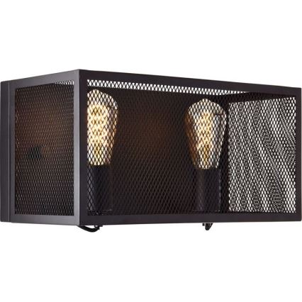 Brilliant - Wandleuchte MAZE 2xE27/40W/230V schwarz