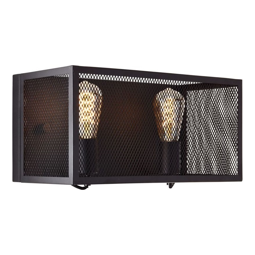 Brilliant - Wandleuchte MAZE 2xE27/40W/230V schwarz