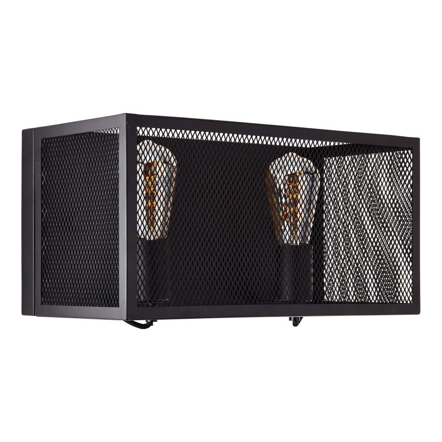 Brilliant - Wandleuchte MAZE 2xE27/40W/230V schwarz