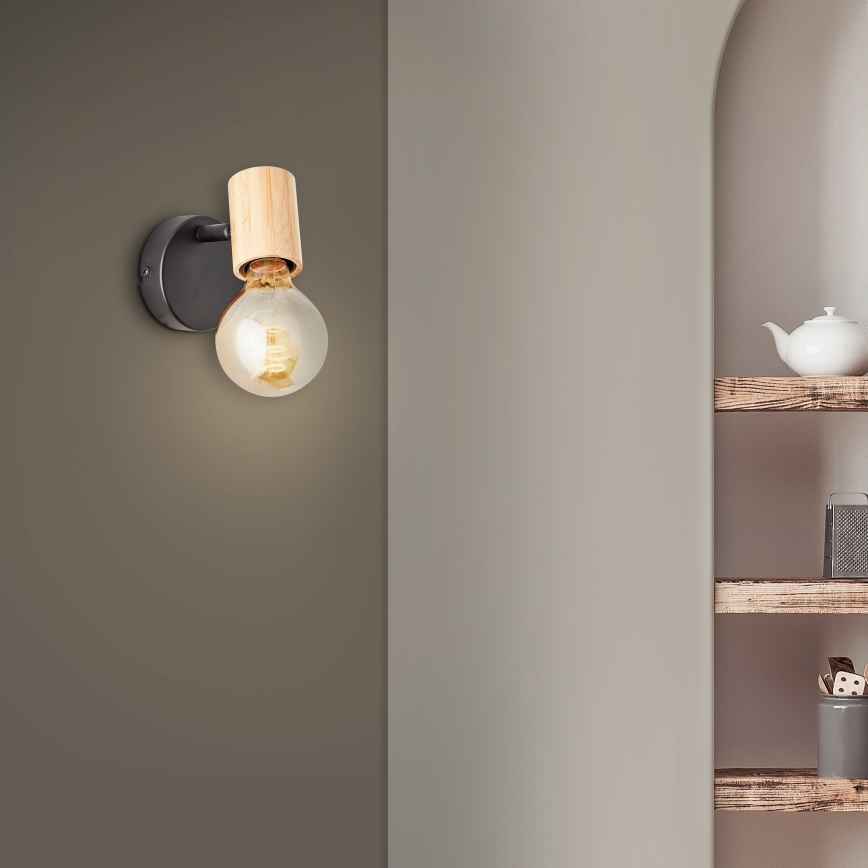 Brilliant - Wandspot KERRY 1xE27/40W/230V Bambus