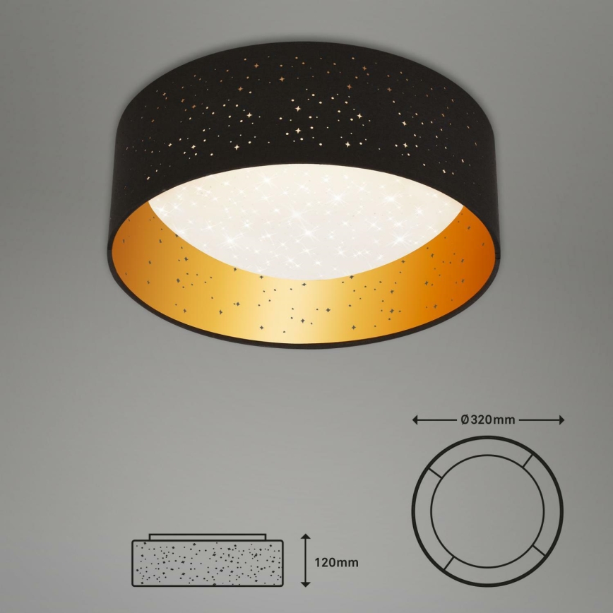Brilo 3482-015 - LED-Deckenleuchte MAILA STARRY LED/12W/230V schwarz/golden
