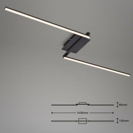 Brilo 3500-015 - LED-Aufbauleuchte STAFF 2xLED/6W/230V schwarz