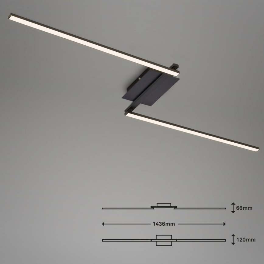 Brilo 3500-015 - LED-Aufbauleuchte STAFF 2xLED/6W/230V schwarz