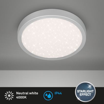 Brilo 3649-014 - LED-Deckenleuchte für das Badezimmer RUNA LED/18,5W/230V IP44 silbern