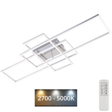 Brilo - Dimmbare LED-Anbauleuchte FRAME LED/51W/230V 2700-5000K matt Chrom + Fernbedienung