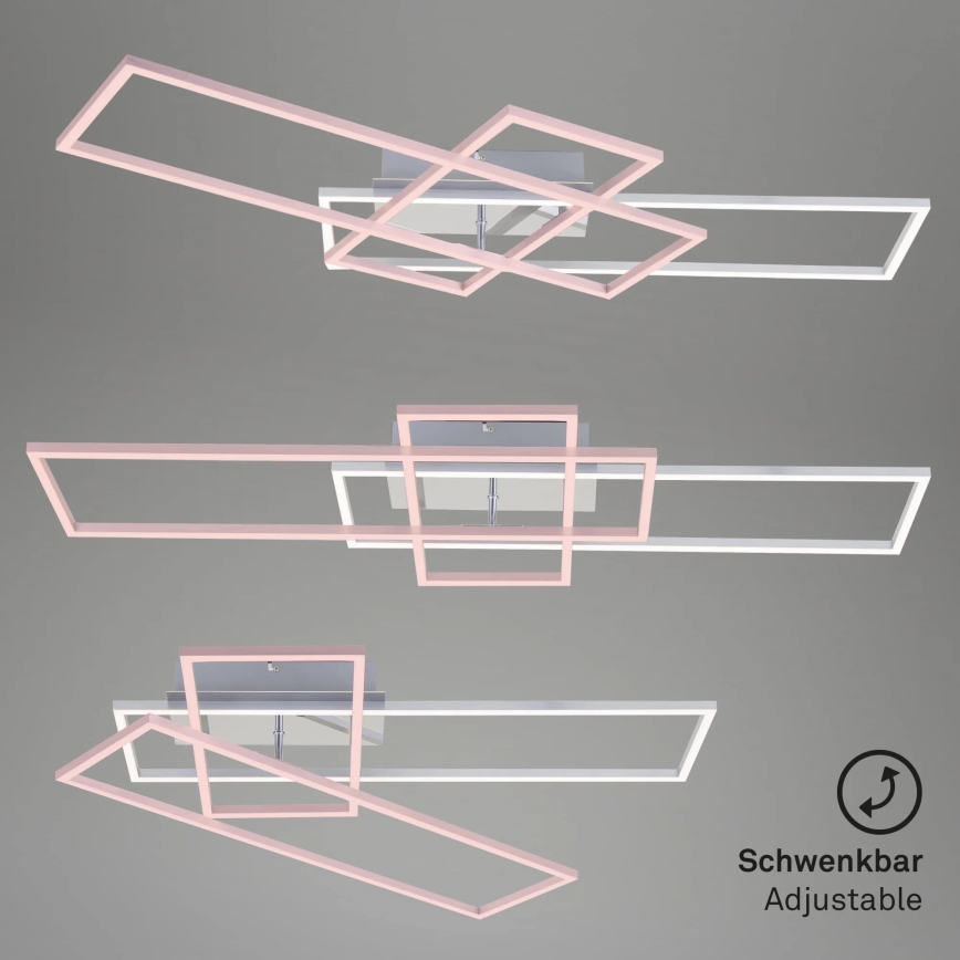 Brilo - Dimmbare LED-Anbauleuchte FRAME LED/51W/230V 2700-5000K matt Chrom + Fernbedienung