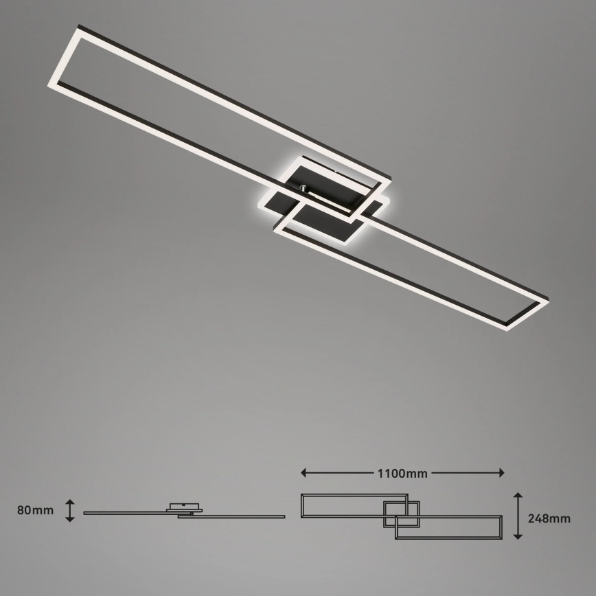 Brilo - Dimmbare LED-Aufbauleuchte FRAME 2xLED/20W/230V 2700-6500K + Fernbedienung