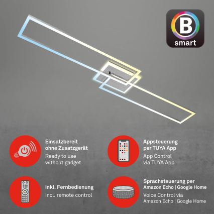 Brilo - Dimmbare LED-Aufbauleuchte FRAME 2xLED/20W/230V 2700-6500K Wi-Fi Tuya + Fernbedienung