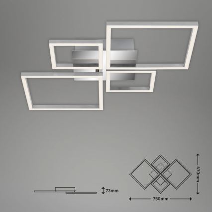 Brilo - Dimmbare LED-Aufbauleuchte FRAME LED/44W/230V