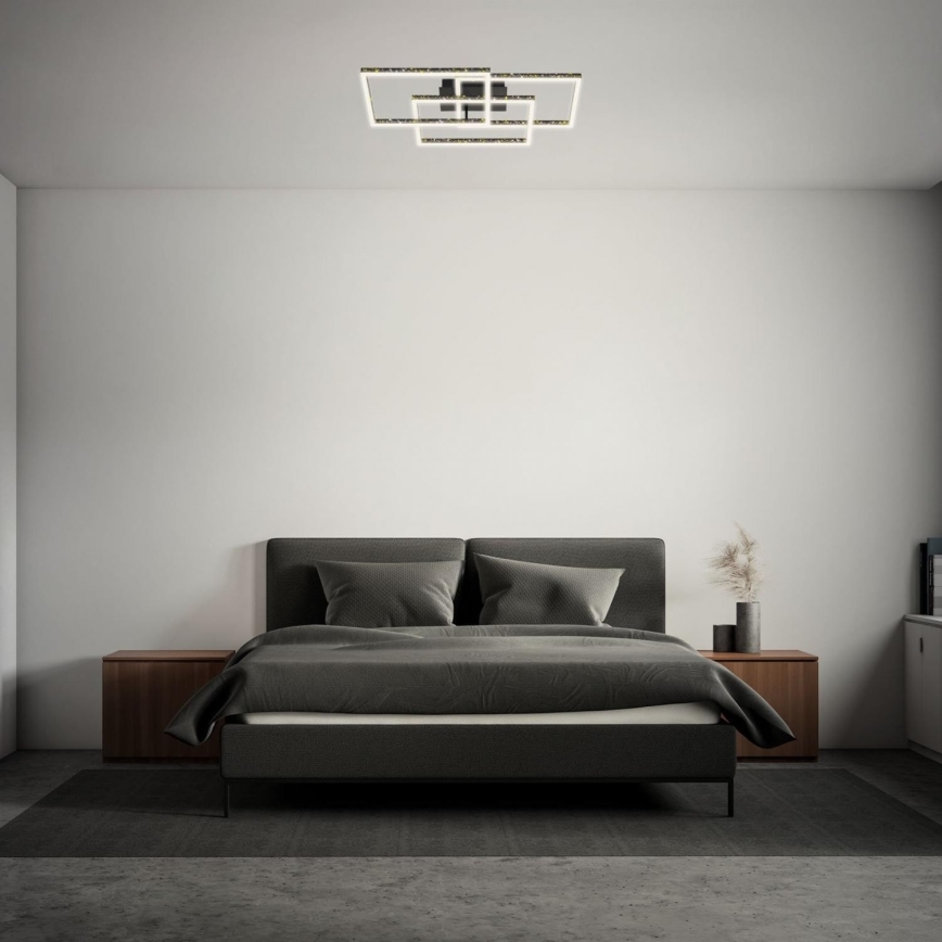 Brilo - Dimmbare LED-Deckenleuchte FRAME LED/57W/230V 3000K schwarz