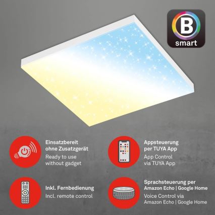 Brilo - Dimmbare LED-Deckenleuchte FRAMELESS LED/24W/230V 3000-6500K Wi-Fi Tuya + Fernbedienung