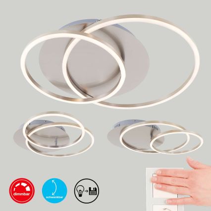 Brilo - dimmbare LED-Deckenleuchte FRAMES LED/14W/230V + LED/22W 3000K