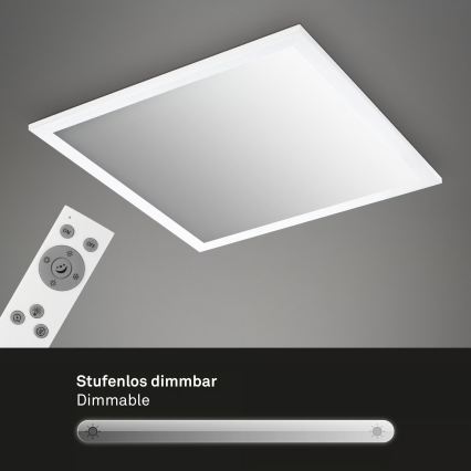 Brilo - LED-dimmbare Deckenleuchte LED/21W/230V 3000-6500K 38x38 cm weiß + Fernbedienung