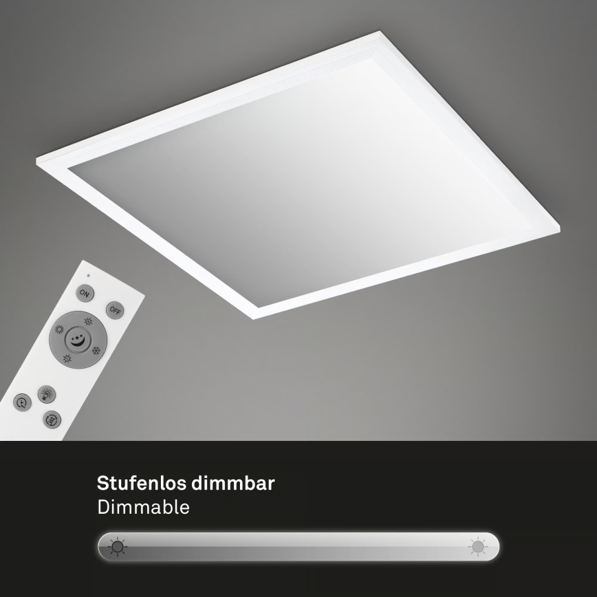 Brilo - LED-dimmbare Deckenleuchte LED/21W/230V 3000-6500K 38x38 cm weiß + Fernbedienung