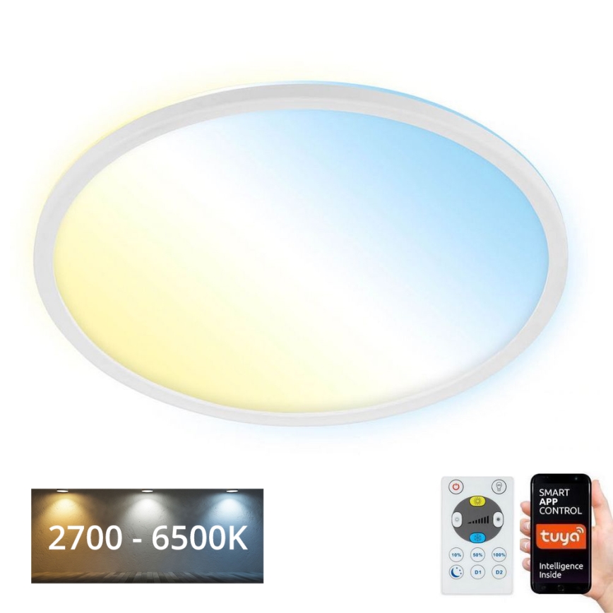 Brilo - Dimmbare LED-Deckenleuchte SLIM LED/22W/230V 2700-6500K Wi-Fi Tuya + Fernbedienung