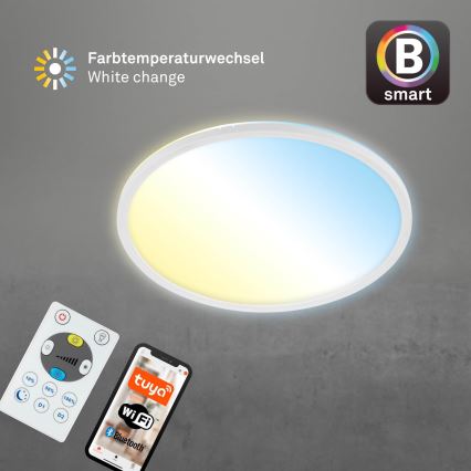 Brilo - Dimmbare LED-Deckenleuchte SLIM LED/22W/230V 2700-6500K Wi-Fi Tuya + Fernbedienung