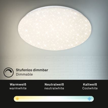 Brilo - Dimmbare LED-Deckenleuchte STARRY SKY LED/22W/230V 3000-6000K + Fernbedienung