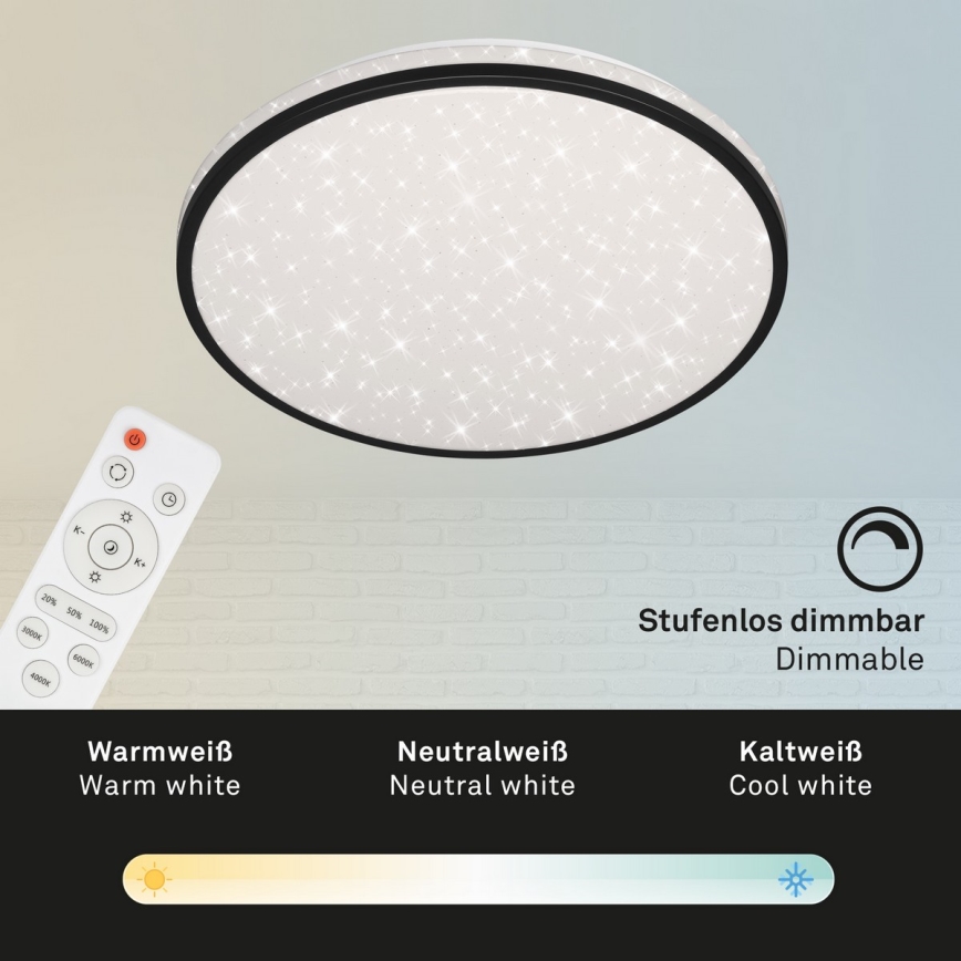Brilo - Dimmbare LED-Deckenleuchte STARRY SKY LED/24W/230V 3000-6000K + Fernbedienung