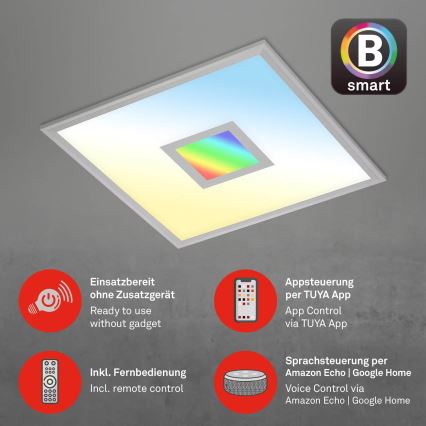 Brilo - Dimmbare LED-RGB-Deckenleuchte CENTRO LED/24W/230V 2700-6500K Wi-Fi Tuya + Fernbedienung