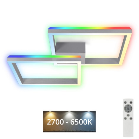 Brilo - Dimmbare LED-RGBW-Aufbauleuchte FRAME 2xLED/17W/230V 2700-6500K + Fernbedienung