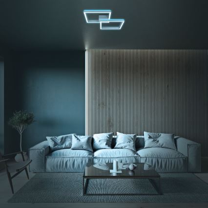 Brilo - Dimmbare LED-RGBW-Aufbauleuchte FRAME 2xLED/17W/230V 2700-6500K + Fernbedienung