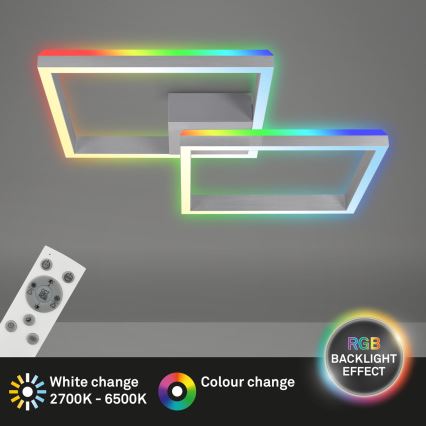 Brilo - Dimmbare LED-RGBW-Aufbauleuchte FRAME 2xLED/17W/230V 2700-6500K + Fernbedienung