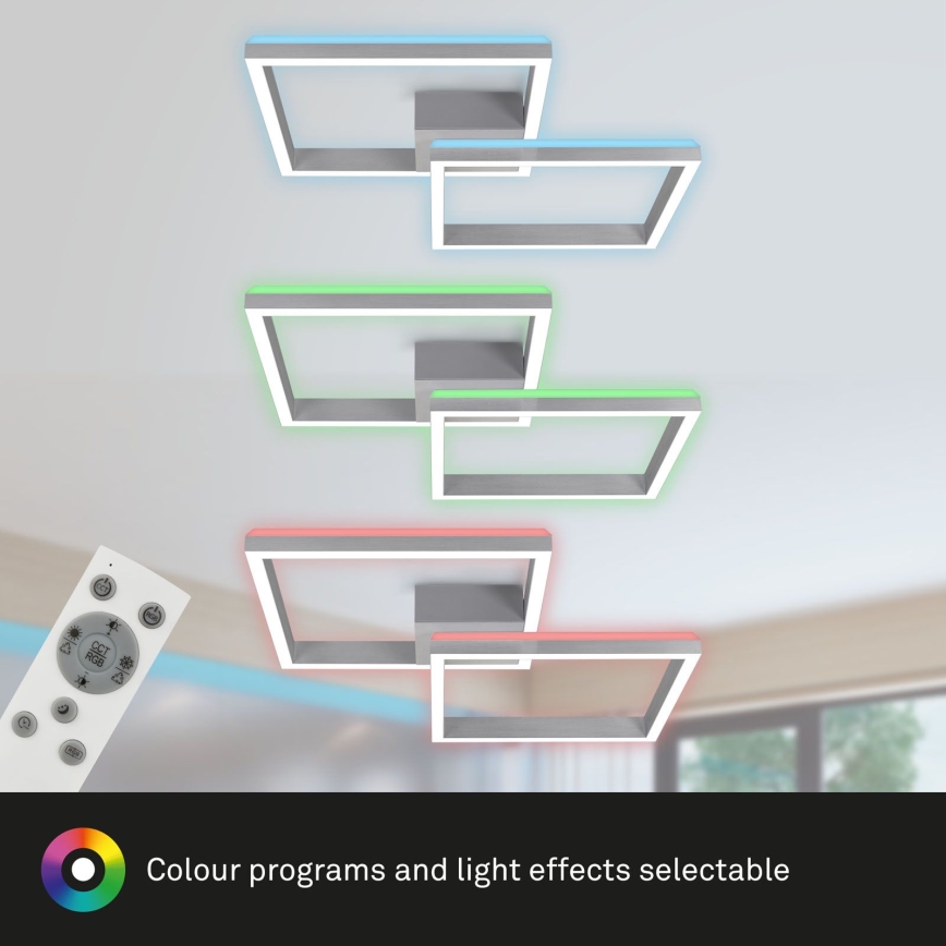 Brilo - Dimmbare LED-RGBW-Aufbauleuchte FRAME 2xLED/17W/230V 2700-6500K + Fernbedienung