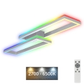 Brilo - Dimmbare LED-RGBW-Aufbauleuchte FRAME 2xLED/21W/230V 2700-6500K + Fernbedienung