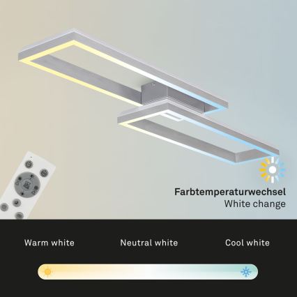 Brilo - Dimmbare LED-RGBW-Aufbauleuchte FRAME 2xLED/21W/230V 2700-6500K + Fernbedienung