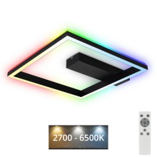 Brilo - Dimmbare LED-RGBW-Aufbauleuchte FRAME LED/18W/230V 2700-6500K + Fernbedienung
