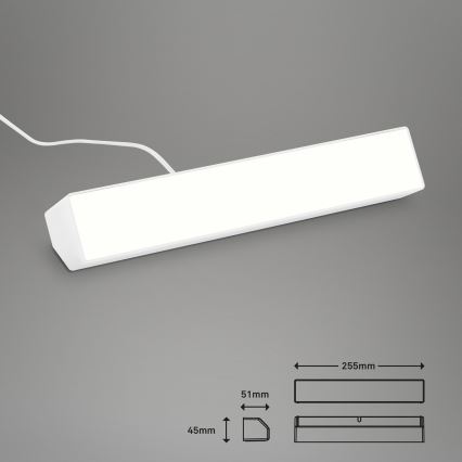 Brilo - Dimmbare LED-RGBW-Tischleuchte LED/9W/230V 3000-6500K Wi-Fi Tuya + Fernbedienung