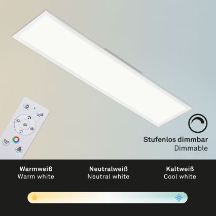 Brilo - Dimmbare RGBW-Deckenleuchte SLIM LED/40W/230V 3000-6500K + Fernbedienung