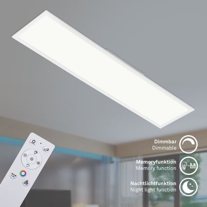 Brilo - Dimmbare RGBW-Deckenleuchte SLIM LED/40W/230V 3000-6500K + Fernbedienung