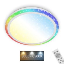 Brilo - Dimmbare RGBW-Deckenleuchte STARRY SKY LED/24W/230V 3000-6500K + Fernbedienung