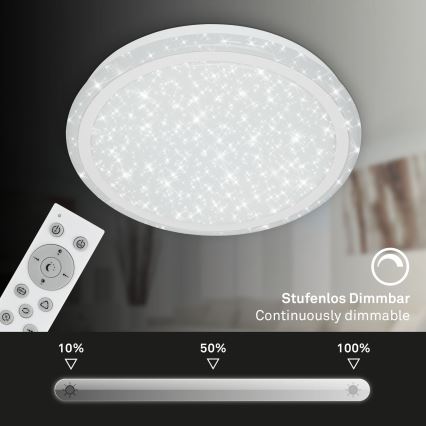 Brilo - Dimmbare RGBW-Deckenleuchte STARRY SKY LED/24W/230V 3000-6500K + Fernbedienung