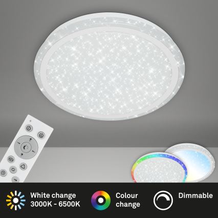 Brilo - Dimmbare RGBW-Deckenleuchte STARRY SKY LED/24W/230V 3000-6500K + Fernbedienung