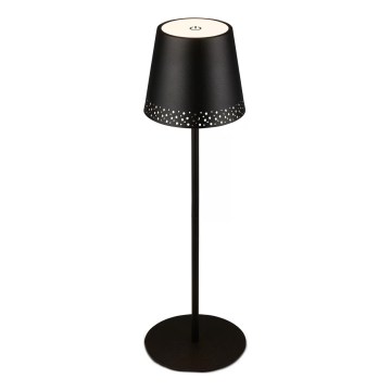 Brilo - Dimmbare, wiederaufladbare LED-Tischlampe für den Außenbereich KIKI, LED/2,6W/5V, IP44, 2600 mAh, schwarz