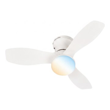 Brilo - Dimmbarer LED-Deckenventilator PAN LED/15W/230V 3000-6500K Weiß + Fernbedienung