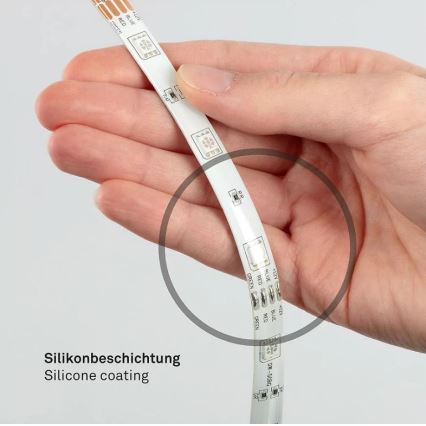 Brilo - Dimmbarer LED-RGBW-Streifen 6,5m LED/22W/230V + Fernbedienung