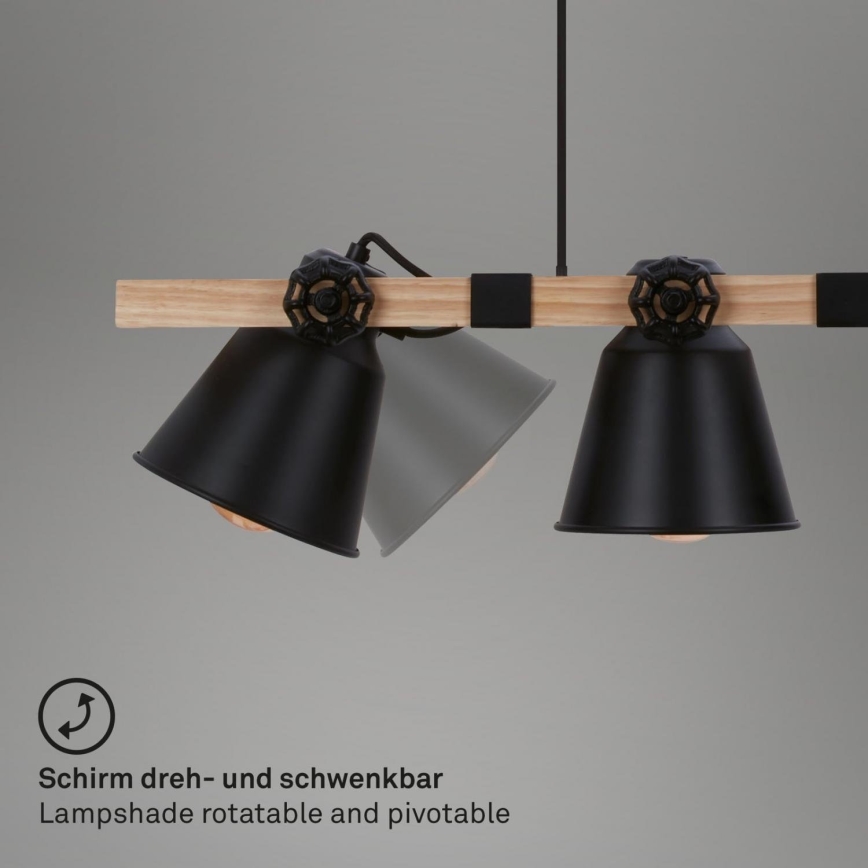 Brilo - Hängeleuchte TALLE 4xE27/40W/230V Gummibaum