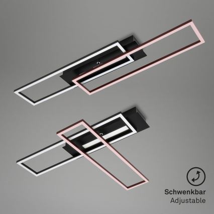 Brilo - LED-Aufbauleuchte FRAME 2xLED/20W/230V schwarz